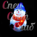 Светодиодный Снеговик в шарфике 30 см