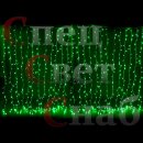 Уличный световой занавес "Дождь" зеленый