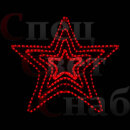 Светодиодная макушка "Четырехконтурная звезда" 80см