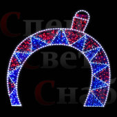 Световая уличная арка "Шар Калейдоскоп" 3х3.5м