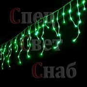 Светодиодная гирлянда. Бахрома 40 x 0,6 м Зеленая. Нить белая. Уличная