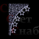 Светодиодная консоль к 9 мая "Звездная капель" Белая