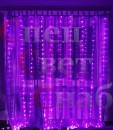 Светодиодный занавес для помещений мерцающий на окно 2 м х 3 м Фиолетовый