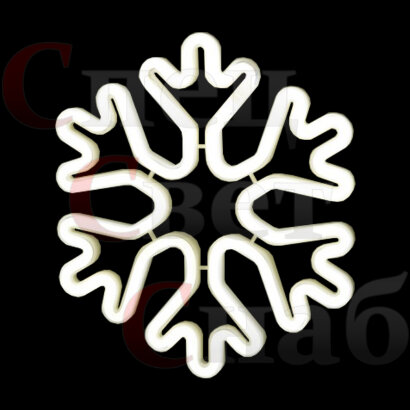 Светодиодная снежинка Белая 30 см