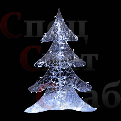 Светодиодная фигура 3д Елочка Белая