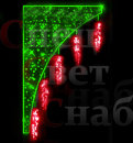 Светодиодная консоль "Весенняя капель" Зеленая с красным 1