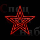 Звезда трехконтурная 80 см красная