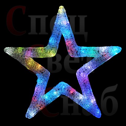 Светодиодная новогодняя фигура "Звезда".  Мульти