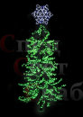 Елка светодиодная с макушкой 2,5м Зеленое свечение