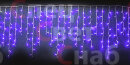 Уличная бахрома Бело-синяя 4*0,6 м. 180 LED. Провод белый.