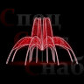 Светодиодный фонтан для площади "Скайлайн" 5 х 8 м Красный