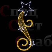 Консоль "Звездный вальс" 1,5х0,6м белый на золотом